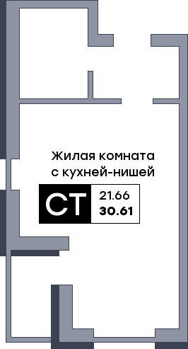 Квартира студия, №202, этаж 22