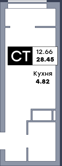 Квартира студия, №108