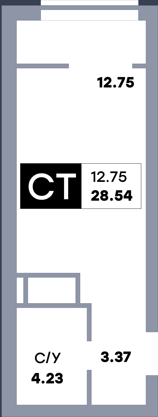 Квартира студия, №337, этаж 10