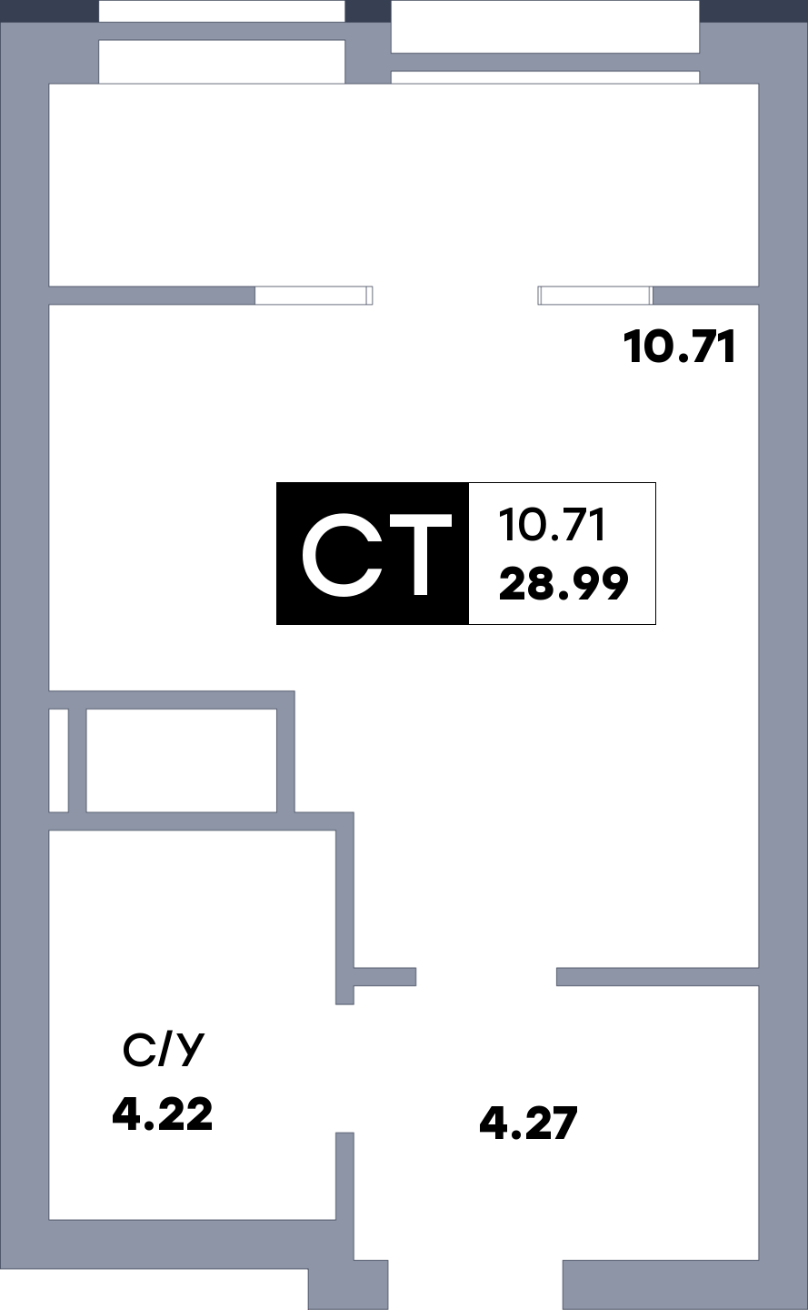 Квартира студия, №548, этаж 7