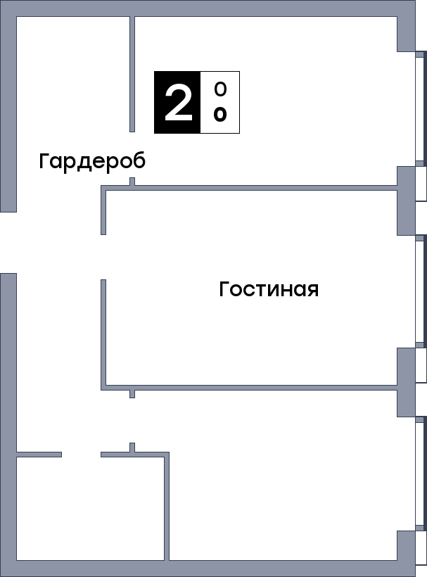 2 комнатная квартира, №112, этаж 14