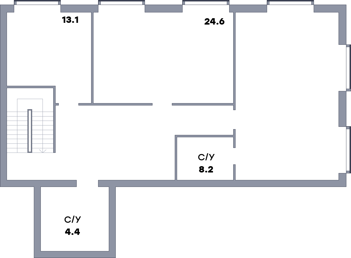 5 комнатная квартира, №576, этаж 28