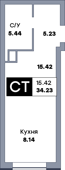 Квартира студия, №306, этаж 10