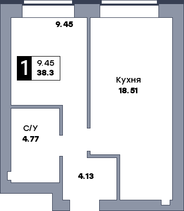 1 комнатная
